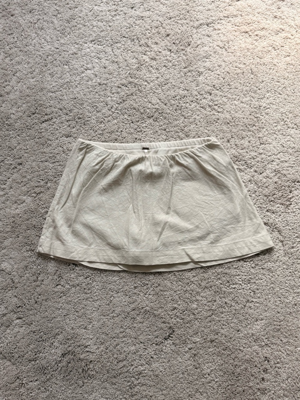 Free People My Little Micro Mini Cotton-Linen Skort, Size S